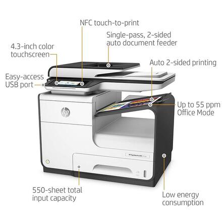 Rental Photocopy Machine With Printer HP PageWide Pro 477dw